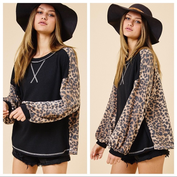 Animal print chic boxy tunic top - Picture 4 of 4